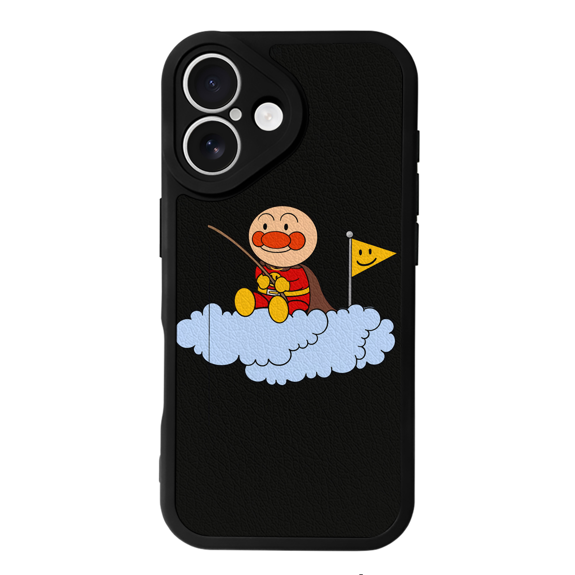 （画像用） アンパンマン Anpanman 【iPhone 16シリーズ対応】シリコンスマホケース（レザー調） 材質：シリコン